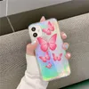 Bling Bling Butterfly Drukowanie Case na telefon iPhone 12 Moda Miękkie TPU Anti-Fall Back Cover dla iPhone 11 Pro Max XR 8 7