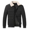 Colar de lã Casaco de inverno masculino Marca grossa jaqueta quente homens casuais roupas externas roupas de lã de cor sólida de cor 201127