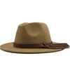 Sombrero de Jazz de invierno, sombreros formales, gorra de ala ancha para hombres y mujeres, gorra de Panamá, gorras Fedora de fieltro, accesorios de moda para mujer, sombrero Trilby para mujer, NUEVO