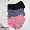 Kadın Panties L-5XL iç çamaşırı, kaçak geçirmez menstrüel pamuk antibakteriyel fizyolojik yüksek belgecilik brifingleri lingeri281f