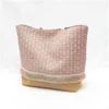 Sac fourre-tout de plage en toile de jute de lin et de coton pour femmes, réutilisable et personnalisé, respectueux de l'environnement, sac de jute naturel