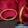 Vietnã Aluvião Braceletes de Ouro Moda Minimalismo Delicado Tubo Circular Flexível Bangle Fine Jewelry para Feminino