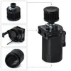 Baffled Aluminum Oil Catch Can Reservoir Tank Oil Tank With Filter Universal Black silver PQYTK647203847