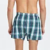 Mens Underwear Boxers Loose Stripe And Plaid Shorts Men's Panties Cotton Large Size Arrow Pants At Home Underwear Men 201023