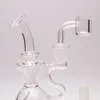 Clear Recycler Dab Rig Mini narghilè da pipa Bong in vetro da 6,1 pollici con 1 ciotola