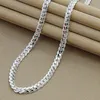 Chains 925 Sterling Silver 6mm Side Chain Necklace For Women Men Party Engagement Wedding Fashion JewelryChains Godl22