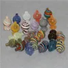 2pcs smoking 25mm OD Colorful Bubble Carb Cap Wig Wag Dome 2mm 3mm 4mm Thick For Quartz Banger Nail Glass Bongs Oil Rig