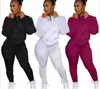 New Women jogger suit plus size 2X outfits fall winter tracksuits pullover hoodies+pants two piece set casual sportswear letter sweatsuits 4470