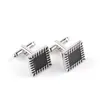 Square Black enamel cuff links men's Formal Business suit Shirt button cufflinks fashion jewelry will and sandy