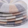 Winter Hat Stripe Womens Berets Hats Cute Beret Women Barette Ladies Knitting Fashion Model Week1