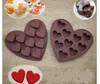 سيليكون كعكة العفن 10 الكتيبات شكل قلب الشوكولاته العفن الخبز diy RRA11691