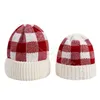 Beanie genitore-figlio 8 colori inverno caldo per bambini adulti berretti lavorati a maglia berretti sportivi all'aria aperta cappelli di lana scozzese CYZ2860