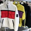 Abrigo de felpa a la moda para hombre, chaquetas de lana con estampado de letras para mujer, sudadera con patrón de arco iris de invierno para hombre, camisetas deportivas de piel de alta calidad para jóvenes