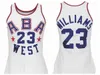 커스텀 레트로 #23 Chuck Williams 1973 Road H College Basketball Jersey Men Ed White 모든 크기 2xs-3xl 4xl 5xl 이름 또는 번호