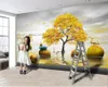 Living 3d Wallpaper Golden Fortune Tree Suzuka 3D Wallpaper Premium Atmosferico Decorazione d'interni Murale moderno Carta da parati 3d