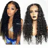 Curly 5x5 Silk Top Lace Closure Human Hair Wigs For Black Women Brazilian 13x6 Lace Wigs 150 180 Density Remy Hair Wig4791759