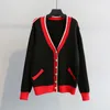 Graceful Sweater Cardigan Coat Mujer Año Nuevo Estilo Rojo Ropa de Primavera Moda Suéter Tops Cortos Moda 201031