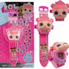 Linda ci￪ncia de desenho animado Doll Watch 24 Proje￧￣o de padr￵es Flip Electronic Watch Children Use Toy Table Table Kids Kids Toys