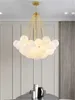 Nordic Бурлящий шарик стекло люстры светодизайнером творческий простой кулон лампы спальня столовая гостиная гостиницы подвесные светильники