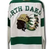 #14 NORTH DAKOTA Hockey Jersey 14 WIT Volledig geborduurd Vintage Away Home Hockey JerseyStik elk naamnummer