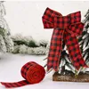 Noel Kurdela Siyah Kırmızı Buffalo Ekose Şerit Düğün Noel DIY Hediye Sarma Güz El Sanatları Dekorasyon ZC3415