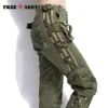 العلامة التجارية زائد الحجم للجنسين البضائع عارضة عداء ببطء الرجال الجيش العسكرية الأخضر التمويه sweatpants السراويل التكتيكية الكاكي LJ201104