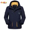 Jaqueta de lã de inverno masculina 2 em 1 casaco quente outwear liner removível para baixo parka waterproof windbreaker plus tamanho 6xl 201225