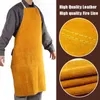 Professional Welding Apron Leather Cowhide Protect Cloths Carpenter Blacksmith Garden Clothing Working 211222