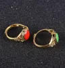 Vintage obrączka dla kobiet Luksusowy kolor piasek złoty pierścień okrągłe kamienia akrylowe pierścienie