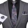 Tie Set Necktie Hanky Cufflinks Classic Men's Tie Set Necktie Hanky Cufflinks Business Casual Gift HHA1708