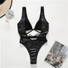 Bandage Snakeskin Monokini Hollow Out One Piece Swimsuit Women Bandeau Bathing Suit Backless Bodysuit Largesize Swim Suit1809276