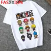 One Piece T-shirt des hommes Harajuku Cartoon 2020 Hip Hop Japon Anime 90s T-shirt drôle Luffy Zoro graphique Mode T-shirts Homme