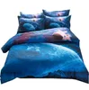 3d Galaxy ensembles de literie double reine 3pcs 4pcs housse de couette taie d'oreiller ensemble univers espace extra-atmosphérique thème linge de lit noël Gif284C