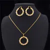 18k real gold plated jewelry sets