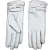 LuxuryLeather gloves sheepskin gloves white female models elastic thin cashmere lining weatherization armband sets1916433