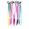 Girl Hair Extension Rubber Band Elastic Band Hairstyle Ponytail Braid Hairbands Twist Colorful Wig Braid Head Rope Girl Fancy Dress props