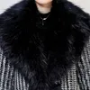 Nerazzurri Manteau en fausse fourrure extra long et chaud avec bordure en fourrure de renard 5xl 6xl plus la taille pour la mode féminine Manteau moelleux d'hiver 201212