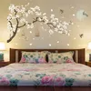 Большие размеры дерева стены наклейки птицы цветок дома декор обои для гостиной спальня DIY виниловые комнаты украшения 187 * 128см 220217