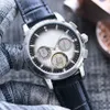 Mens Watch Tourbillon Otomatik Mekanik Saatler Altın Saatler Deri Kayış Su Geçirmez Montre De Luxe 42mm