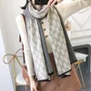 Lyxiga kvinnor Cashmere Scarf Winter Pashmina Varma sjalar och wraps Lady Print Tjock Blanket Neck Scarves Bufanda Y201007