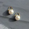 Top kwaliteit haak oorbel met witte peral en grijze kleur voor vrouwen eenvoudige ontwerp bruiloft sieraden cadeau Gratis verzending PS8706