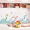 Cartoon Unicorn Rainbow Wall Stickers Diy Animal Mural Dekaler för barnrum Baby Sovrum Nursery Decoration 201130