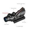 4x32 Polowanie Riflescope Trijicon ACOG Real Fiber Optics Green Red Dot Tactical Widok optyczny