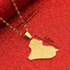 Karta över Irak Hängsmycke Halsband Smycken För Kvinnor Män Iraqi Kartor Present