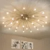 Ceiling Lights Modern Ice Flower 21/28Heads Sky Star Glass Iron Pendant Lamp Night Firefly Simplified Cafe Leisure Clothing Store