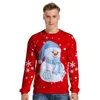 Novidade Christmas Family Pijamas Sweater Engraçado para Homens Mulheres Casal Correspondência Roupa Impresso Snowman Camisola Pullover Jumper LJ201111