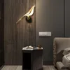 Nordique Design moderne oiseau doré mur LED lampe couloir couloir escaliers applique lampe chambre décoration luminaires