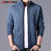 Primavera Moda Masculina Cardigan Homme Mens Roupas Espesso Slim Fit Mantenha homens quentes Solid Smart Casual Blusas Moowuc 201120