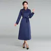 Monglian stijl casual jurken vrouwen lente herfst moderne vestido stand kraag vintage jurk Aziatische suède elegante kleding