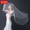 boa rede véu macio casamento pérola noiva casada pequenas florzinhas véu monomascarado 1,5 metros Sem pente Véus de noiva